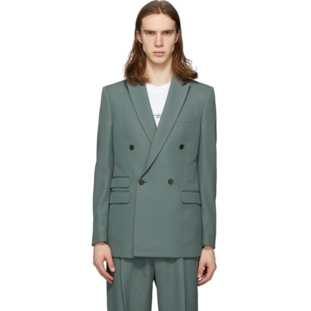NWT Men's Stella McCartney Green Holden Blazer IT 50 US 40 Double Breasted $1950